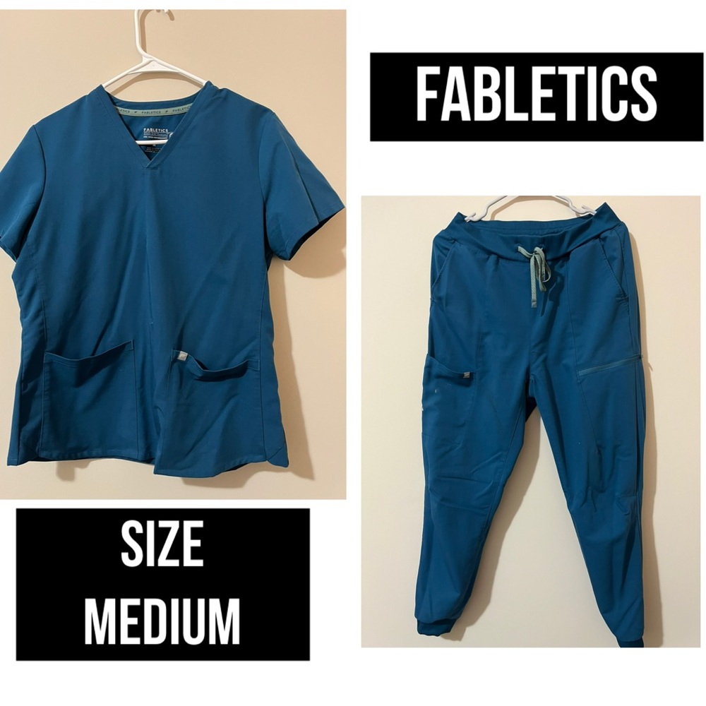 Fabletics Teal Medical Uniform Set